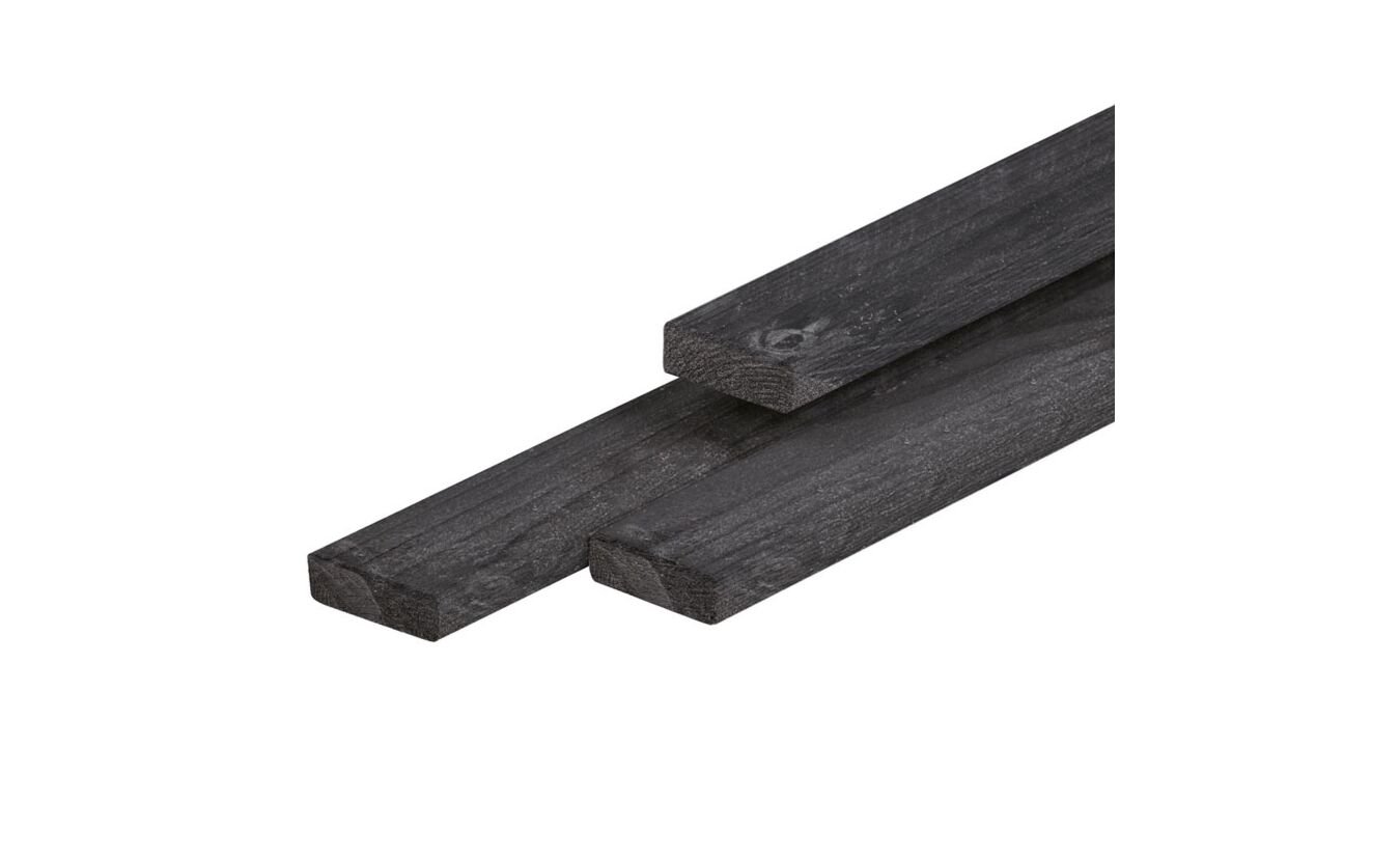 Lariks Douglas constructie regel 2.1x4.5cm zwart geimpregneerd