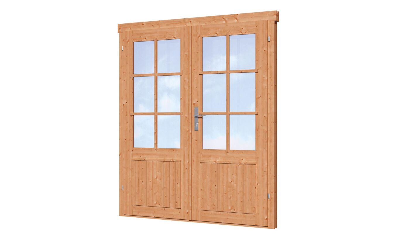 Dubbele deur met raam Red Class Wood 159x190cm