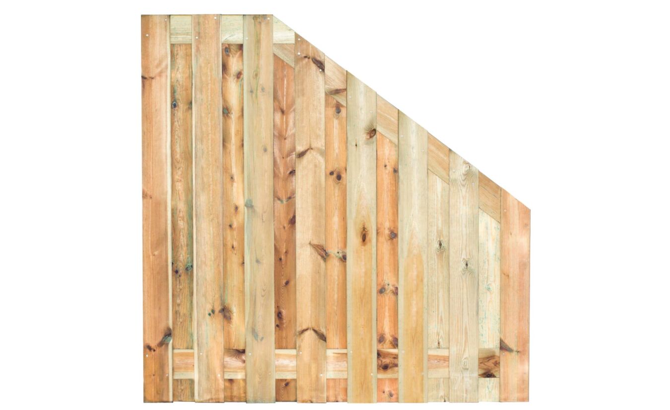 Tuinscherm verloop Coevorden 17-planks 180x180cm