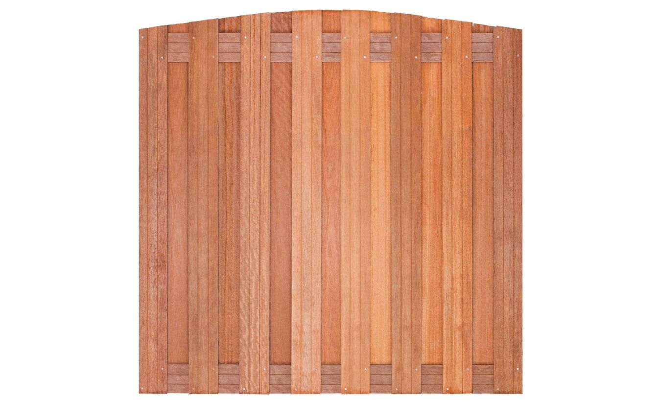 Tuinscherm hardhout Kampen toog 17-planks 180x180cm