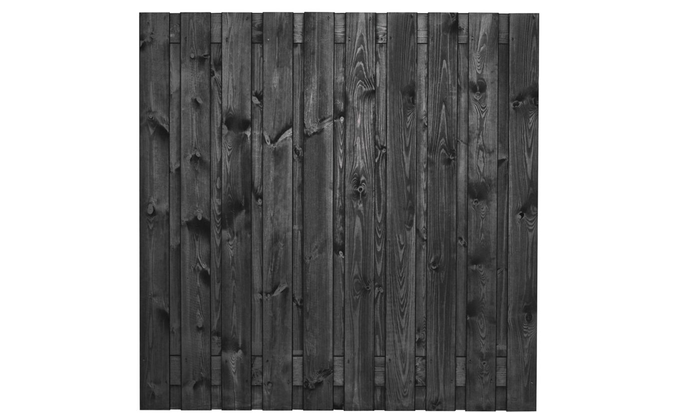 Tuinscherm Stuttgart zwart gespoten 21-planks