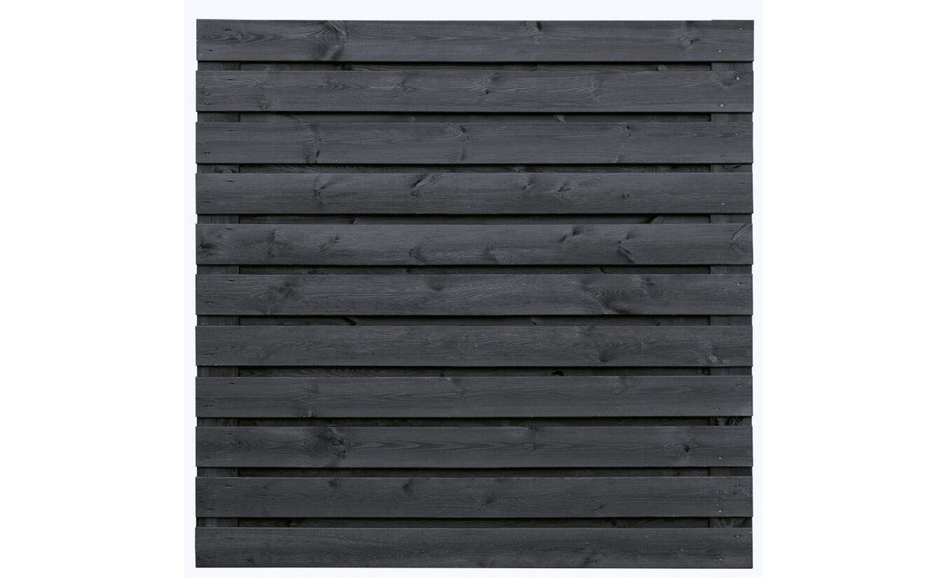 Tuinscherm Fulda zwart gespoten 180x180cm