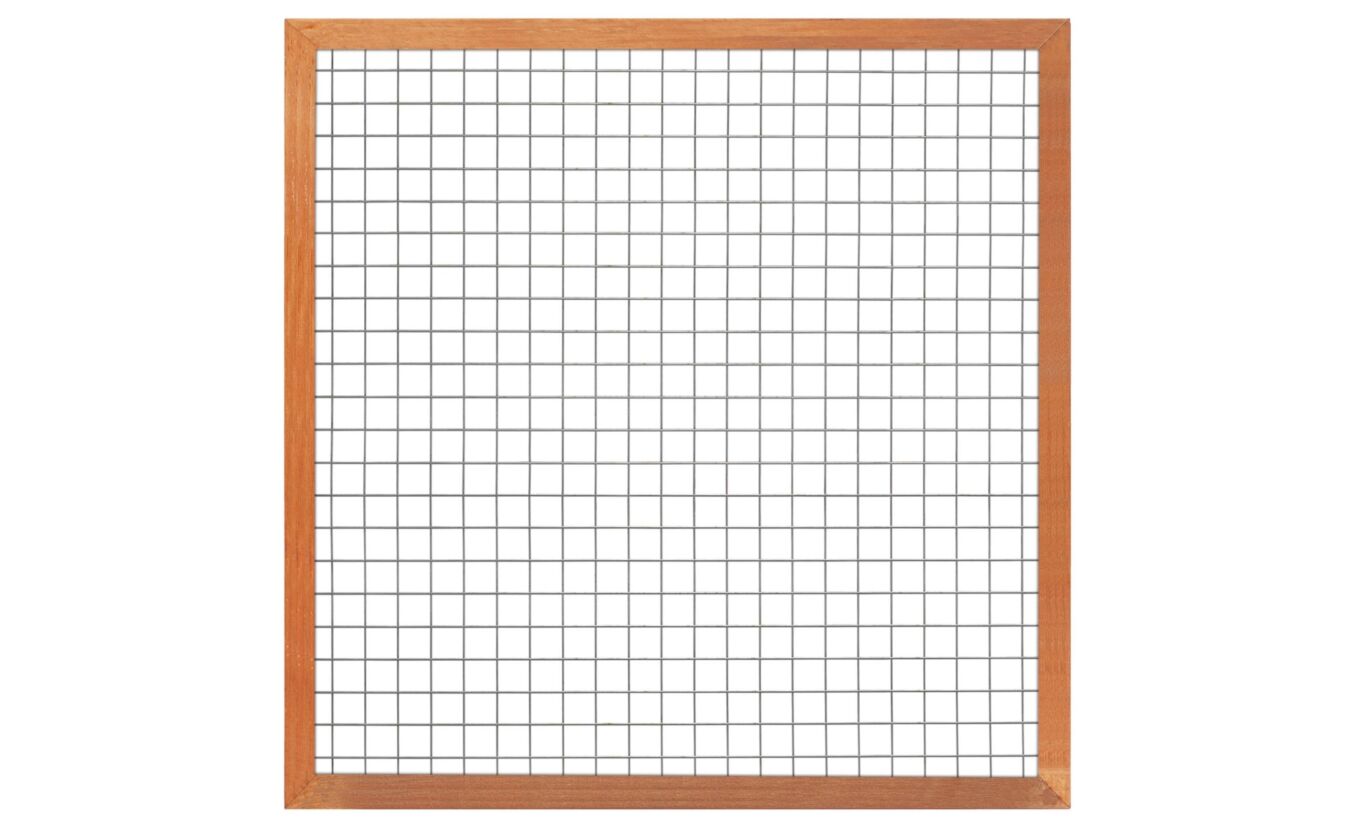 Gaaselement met hardhouten kader 180x180cm