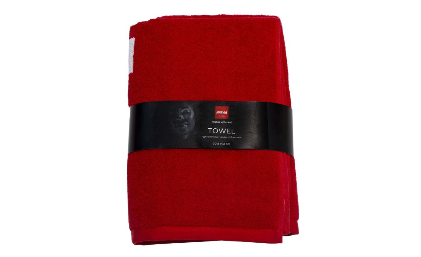 Harvia handdoek 70x140cm rood