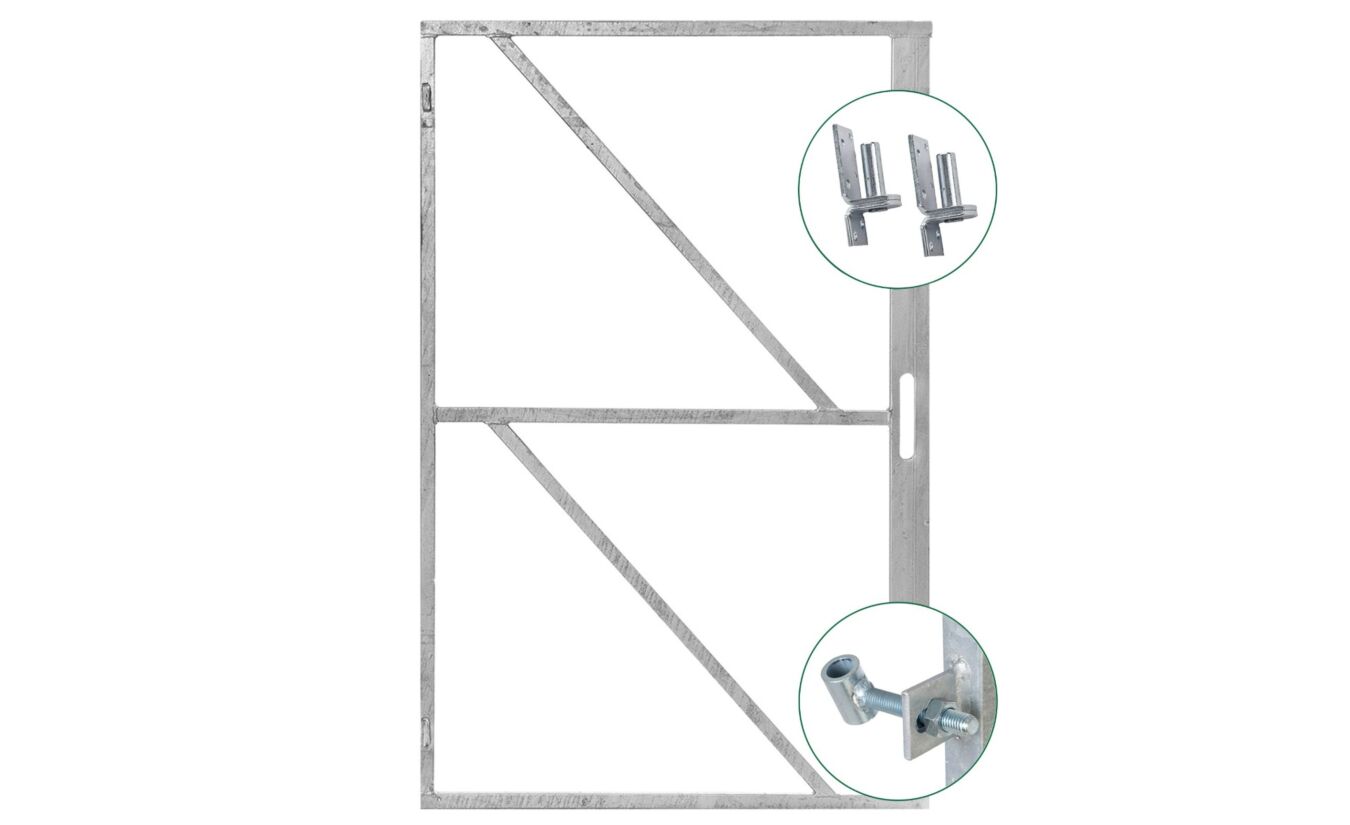 IJzeren deurframe met slotkast B100 x H200 cm