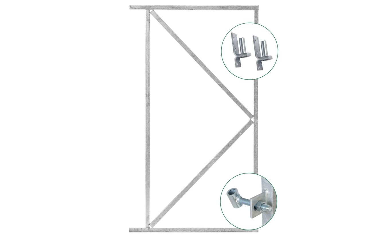 IJzeren frame voor zelfbouw schuttingdeur B140 x H155 cm