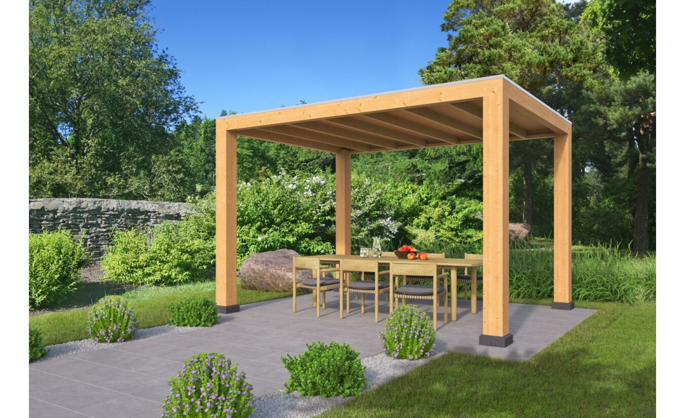 Overkapping Renesse Red Class Wood DHZ bouw 400x313cm