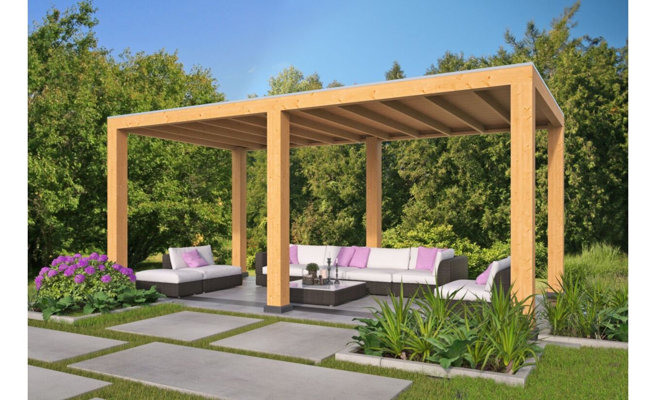 Overkapping Renesse Red Class Wood DHZ bouw 600x313cm