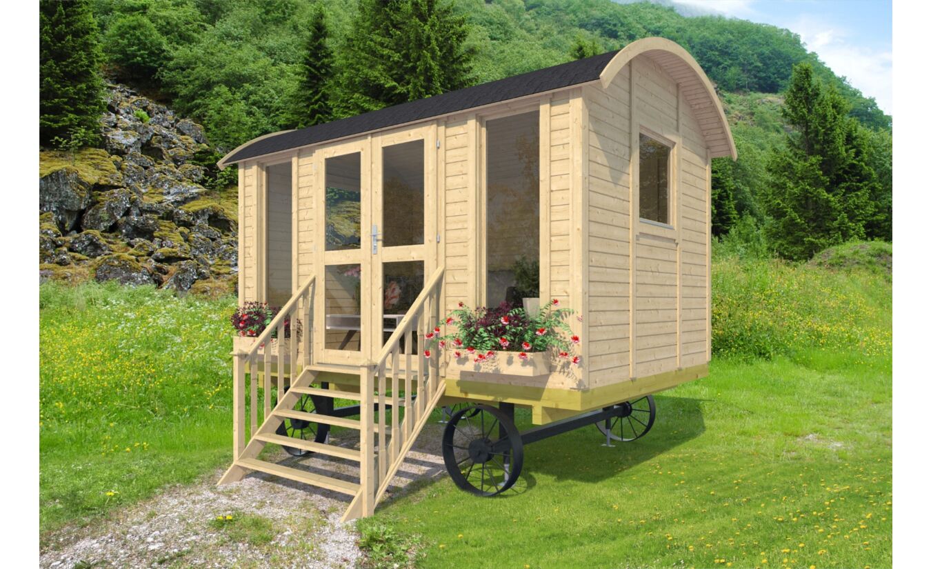 Pipowagen 360 x 240 cm - Tiny house