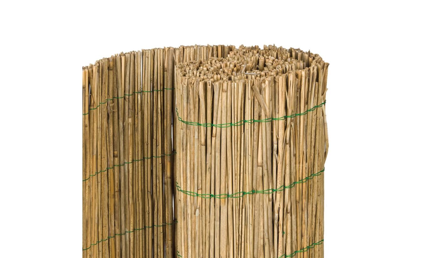 Rieten decoratiemat dubbelvoudig gebonden 200x100cm