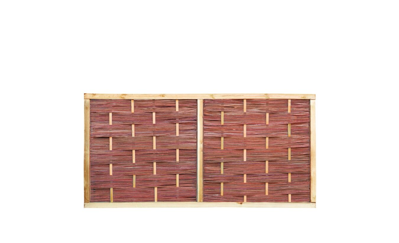 Tuinscherm geimpregneerd Wilgentenen recht 90x180cm