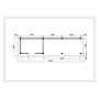 Douglas tuinhuis met overkapping 800x200cm - Bern