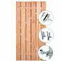 Schuttingdeur Lariks Douglas met stalen frame 90x195cm en cilinderslot
