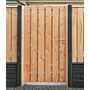 Schuttingdeur Lariks Douglas met stalen frame 90x195cm en cilinderslot