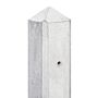Hoekpaal wit / grijs diamantkop 10x10x280cm Schie