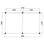 Douglas overkapping 500 x 300 cm Castelli