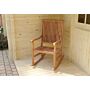 Schommelstoel hardhout teak 82x92x106cm