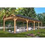 Overkapping zadeldak Hamar XL 1303x445 cm type 9 onbehandeld