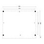 Overkapping Zoutelande 400x330cm plattegrond