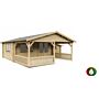 Blokhut 5x4+3Z Interflex 690x440cm + veranda / luifel 300cm