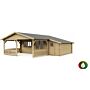 Blokhut 5x4+3Z Interflex 690x440cm + veranda / luifel 300cm