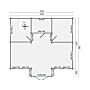 Chalet / blokhut Mullingar 850x790cm