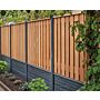 Hoekpaal wit / grijs diamantkop 10x10x280cm Schie