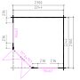 Blokhut 2555 Interflex 250 x 250 cm