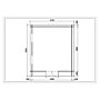 Blokhut Rolder 45mm 450x500cm - Duxwood
