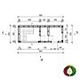 Luxe Buitensauna Carel XL 600 x 225 cm - Geïsoleerd