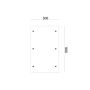 Carport enkel 300x500cm plattegrond