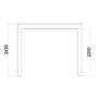 Douglas overkapping 500 x 300 cm Castelli