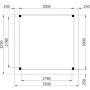 Douglas buitenverblijf Horn 300x300 cm