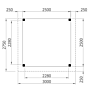 Douglas buitenverblijf Malters 250x250 cm type 1