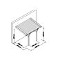 Douglas houten veranda DHZ 400 x 300 cm - Geschaafd