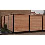 Tussenpaal met kabeldoorvoer antraciet 10x10x272cm hout-betonsysteem Zaan