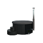 Luxe Hottub 220cm - Black Edition - interne kachel - Fiberglas