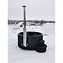 Luxe Hottub 220cm - Black Edition - interne kachel - Fiberglas
