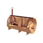 Barrelsauna 200 x 400 cm Thermowood