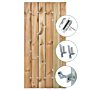 Schuttingdeur geimpregneerd met stalen frame 120x195cm en cilinderslot