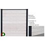 Motiefplaat rotsmotief antraciet 20 x 3.5 x184 cm