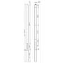 Betonpaal Schelde wit / grijs Eindpaal 8.5 x 8.5 x 277 cm