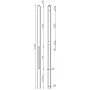 Hoekpaal wit / grijs diamantkop 10x10x280cm Schie