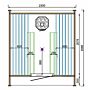 Pod Sauna Tolva 230 x 259 cm Thermowood  