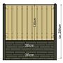 Hoekpaal wit / grijs diamantkop 10x10x280cm Schie
