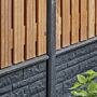 Hoekpaal wit / grijs diamantkop 10x10x280cm Schie