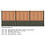 Hoekpaal wit / grijs diamantkop 10x10x280cm Schie