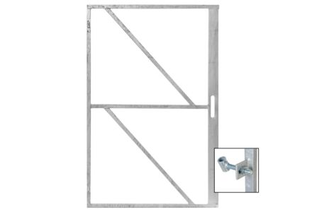 IJzeren deurframe met slotkast 100cm breed en 200cm hoog
