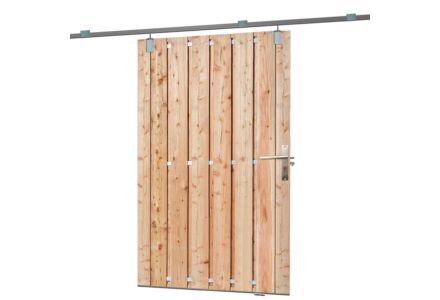Tuinpoort / Tuindeur met schuifdeursysteem 130x195 cm Douglas