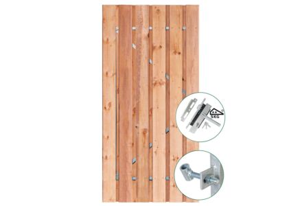 Schuttingdeur Red Class Wood met stalen frame en cilinderslot